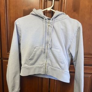 Light purple/Gray Brandy Melville cropped hoodie